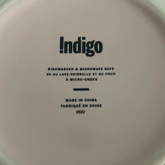 Indigo Coffee Tea Mug Red Pink Gold Geometric Abstract Print 14 oz. New - Picture 7 of 8